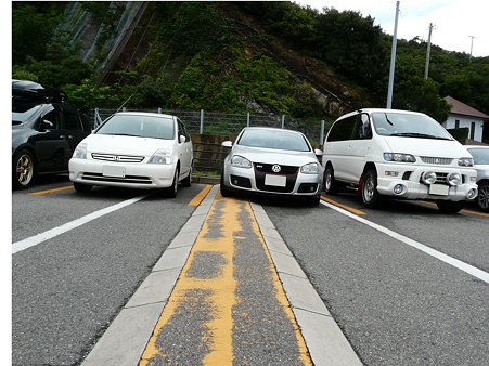 PAは斜め駐車