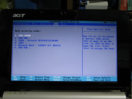 2009.10.19 Acer Aspire One BIOS(4/5)