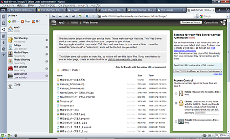 Opera Unite:Web Server