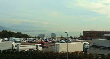大津SAより琵琶湖を