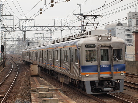 南海6300系各停 南海高野線萩ノ茶屋駅