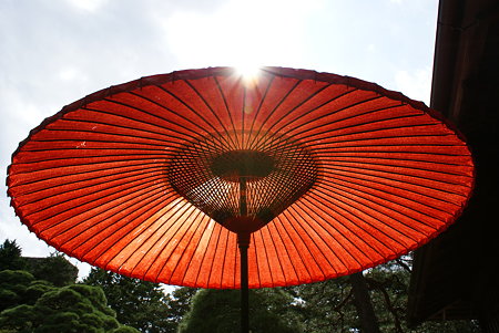 山本亭　野点傘