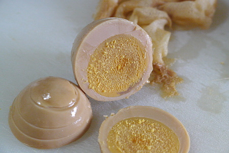 味噌漬けゆで卵の断面
