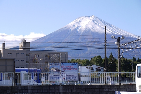 富士吉田駅からの富士山