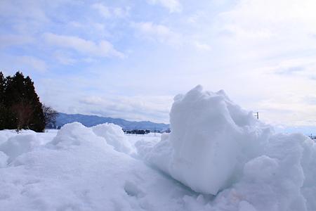 かみさんの実家から雪景色