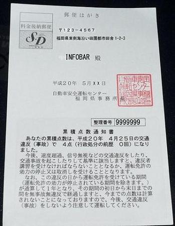 累積点数通知